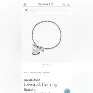 【Tiffany&Co】☆ブレスレット☆Lovestruck Heart Tag Bracelet Return to Tiffany®:Lovestruck Heart Tag Bracelet in Silver